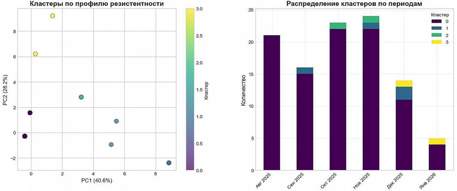 Анализ антибиотикорезистентности Serratia marcesc.
